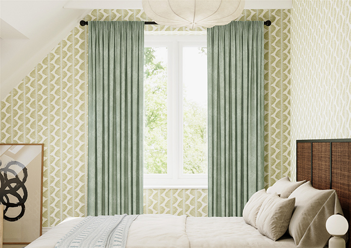 Florence Faux Suede, Light Jade - Made to Measure Curtains - Image 3